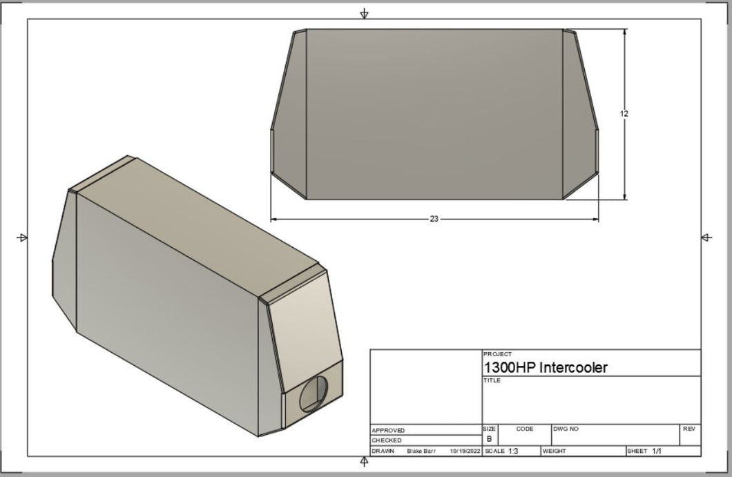 1300hp Intercooler side/side